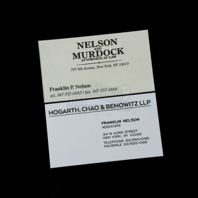 Lot # 3: Franklin 'Foggy' Nelson's Business Cards