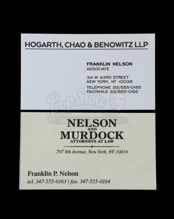 Lot # 3: Franklin 'Foggy' Nelson's Business Cards - 2