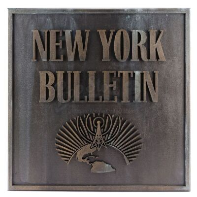 Lot # 249: New York Bulletin Building Sign