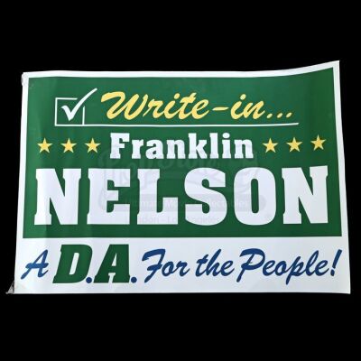 Lot # 324: Franklin 'Foggy' Nelson's Campaign Poster