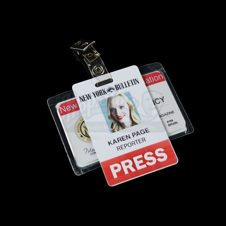 Lot # 368: Karen Page's New York Bulletin Press Badge and News Agency ...