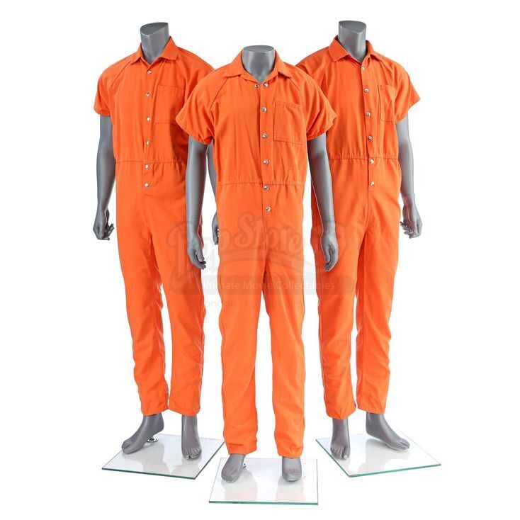 Lot # 497: Three Seagate Prison Jumpsuits