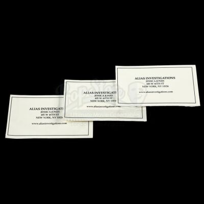 Lot # 1: MARVEL'S JESSICA JONES (TV SERIES) - Set of Three Alias Investigations Business Cards