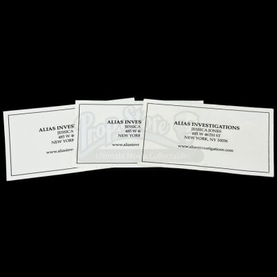 Lot # 47: MARVEL'S JESSICA JONES (TV SERIES) - Set of Three Alias Investigations Business Cards