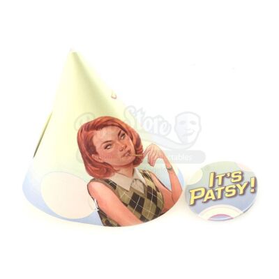 Lot # 104: MARVEL'S JESSICA JONES (TV SERIES) - 'It's Patsy' Birthday Hat and Button