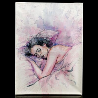 Lot # 162: MARVEL'S JESSICA JONES (TV SERIES) - Oscar Arocho's Painting of Jessica Jones Sleeping