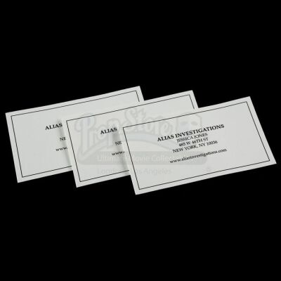 Lot # 196: MARVEL'S JESSICA JONES (TV SERIES) - Set of Three Alias Investigations Business Cards
