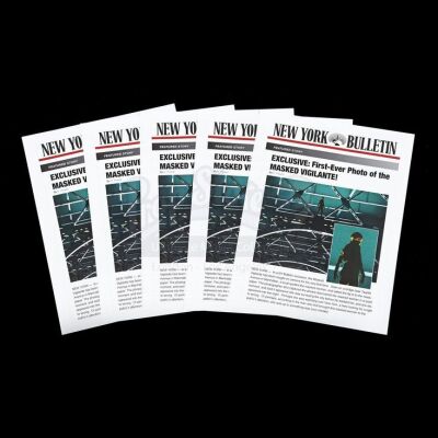Lot # 404: MARVEL'S JESSICA JONES (TV SERIES) - Set of Five Printed New York Bulletin 'Masked Vigilante' Articles