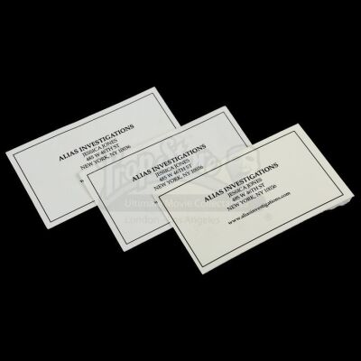 Lot # 430: MARVEL'S JESSICA JONES (TV SERIES) - Set of Three Alias Investigations Business Cards