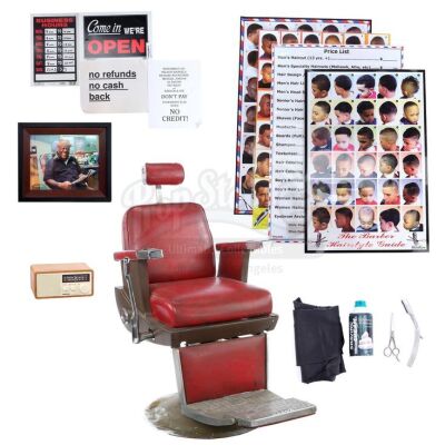 Lot # 9: Marvel's Luke Cage (TV Series) - Pop's Barber Shop Chair and Accessories Set