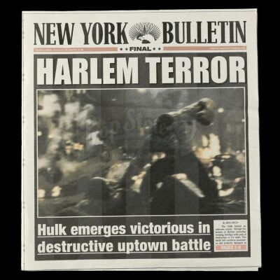 Lot # 16: Marvel's Daredevil (TV Series) - New York Bulletin 'Harlem Terror' Newspaper Cover