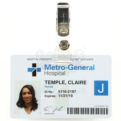 Lot # 37: Marvel's Jessica Jones (TV Series) - Claire Temple's Clip-On Hospital Badge