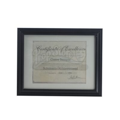 Lot # 152: Marvel's Luke Cage (TV Series) - Claire Temple's Framed Certificate of Excellence