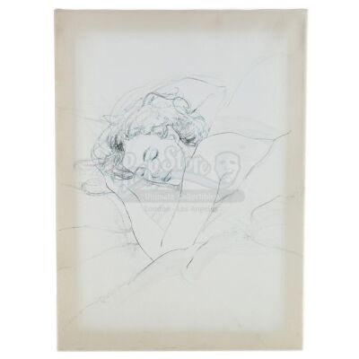 Lot # 168: Marvel's Jessica Jones (TV Series) - Oscar Arocho's Sketch of Jessica Jones Sleeping