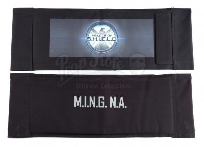 Lot #150 - Marvel's Agents of S.H.I.E.L.D. - Melinda May 'M.I.N.G. N.A.' Cast Member Chairback with Additional Chairback