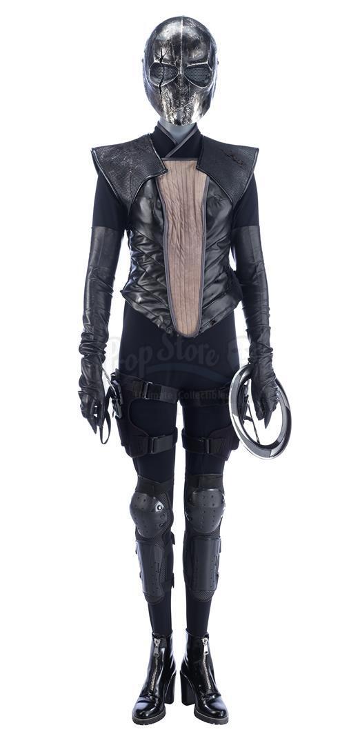 Lot 301 Marvel S Agents Of S H I E L D Ruby Hale S Bloodied Super Costume With Battle Damaged Mask And Chakram Blade Price Estimate 3000 5000