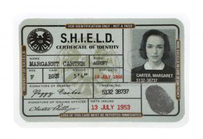Lot #546 - Marvel's Agents of S.H.I.E.L.D. - Jemma Simmons' 1950s-Style 'Agent Carter' S.H.I.E.L.D. ID